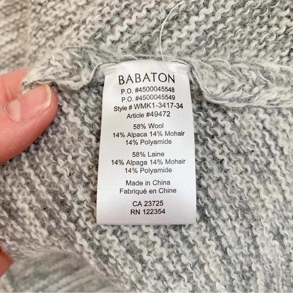 Aritzia Babaton Cocoon Javier Sweater Cardigan Grey Size XXS/XS - Picture 10 of 10